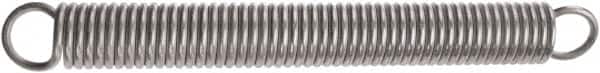 Associated Spring Raymond - 44.45mm OD, 469.33 N Max Load, 288.8mm Max Ext Len, Music Wire Extension Spring - 19.7 Lb/In Rating, 9.5 Lb Init Tension, 165.1mm Free Length - Americas Industrial Supply