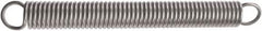 Associated Spring Raymond - 50.8mm OD, 413.46 N Max Load, 344.68mm Max Ext Len, Music Wire Extension Spring - 12.9 Lb/In Rating, 8.37 Lb Init Tension, 177.8mm Free Length - Americas Industrial Supply