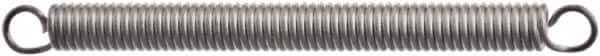 Associated Spring Raymond - 31.75mm OD, 185.28 N Max Load, 165.61mm Max Ext Len, Stainless Steel Extension Spring - 23.1 Lb/In Rating, 6.62 Lb Init Tension, 127mm Free Length - Americas Industrial Supply