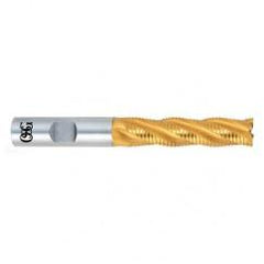 1-1/2" Dia. - 5-1/2" OAL - TiN HSS - CO-30° Helix - Square End SE EM - 6 FL - Americas Industrial Supply