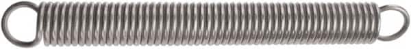 Associated Spring Raymond - 45mm OD, 361 N Max Load, 184.2mm Max Ext Len, Music Wire Extension Spring - 21.6 Lb/In Rating, 12.25 Lb Init Tension, 103mm Free Length - Americas Industrial Supply