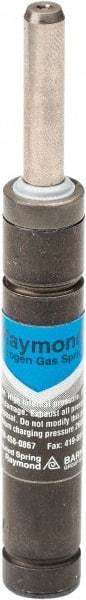 Associated Spring Raymond - M6 Fill Port, M6 Mt Hole, 6mm Rod Diam, 12mm Diam, 63.5mm Max Stroke, Blue Nitrogen Gas Spring Cylinder - 108.5mm Body Length, 172mm OAL, 81 Lb Full Stroke Spring Force, 290 psi Initial Charge - Americas Industrial Supply