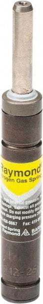 Associated Spring Raymond - M6 Fill Port, M6 Mt Hole, 8mm Rod Diam, 19mm Diam, 125mm Max Stroke, Yellow Nitrogen Gas Spring Cylinder - 170mm Body Length, 295mm OAL, 270 Lb Full Stroke Spring Force, 650 psi Initial Charge - Americas Industrial Supply
