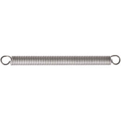 Associated Spring Raymond - 14mm OD, 136.61 N Max Load, 52.7mm Max Ext Len, Stainless Steel Extension Spring - Americas Industrial Supply