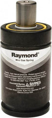Associated Spring Raymond - M6 Int Rod, M6 Fill Port, M6 Mt Hole, 16mm Rod Diam, 31.9mm Diam, 80mm Max Stroke, Black Nitrogen Gas Spring Cylinder - 110mm Body Length, 190mm OAL, 1,240 Lb Full Stroke Spring Force, 360 psi Initial Charge - Americas Industrial Supply