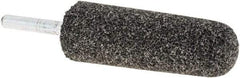 Made in USA - 1" Head Diam x 2-3/4" Thickness, A3, Tree End, Aluminum Oxide Mounted Point - Blue-Gray, Very Coarse Grade, 24 Grit, 16,100 RPM - Americas Industrial Supply