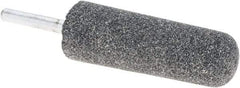 Made in USA - 1" Head Diam x 2-3/4" Thickness, A3, Tree End, Aluminum Oxide Mounted Point - Blue-Gray, Coarse Grade, 46 Grit, 16,100 RPM - Americas Industrial Supply
