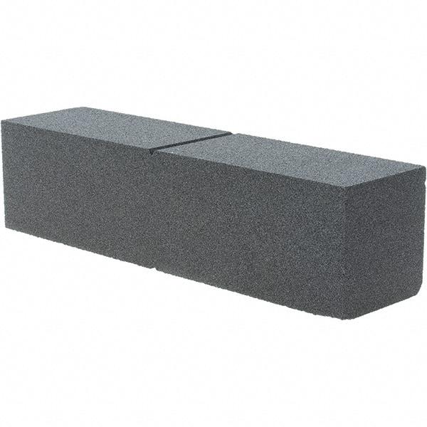 Made in USA - 80 Grit Silicon Carbide Rectangular Roughing Stone - Hard Grade, 2" Wide x 8" Long x 2" Thick - Americas Industrial Supply