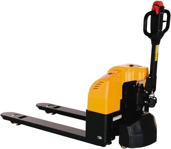 Vestil - 3,300 Lb Capacity, 7.78" Lift Electric Pallet Truck - 3.2" Min Lift Height, 48" Fork Length x 6-1/4" Fork Width, 28" Overall Width - Americas Industrial Supply