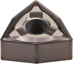 Kennametal - WNMG431 FF Grade KCU10 Carbide Turning Insert - AlTiN Finish, 80° Trigon, 1/2" Inscr Circle, 3/16" Thick, 1/64" Corner Radius - Americas Industrial Supply