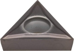 Kennametal - TCGT32.51 LF Grade KCU10 Carbide Turning Insert - AlTiN Finish, 60° Triangle, 3/8" Inscr Circle, 5/32" Thick, 1/64" Corner Radius - Americas Industrial Supply