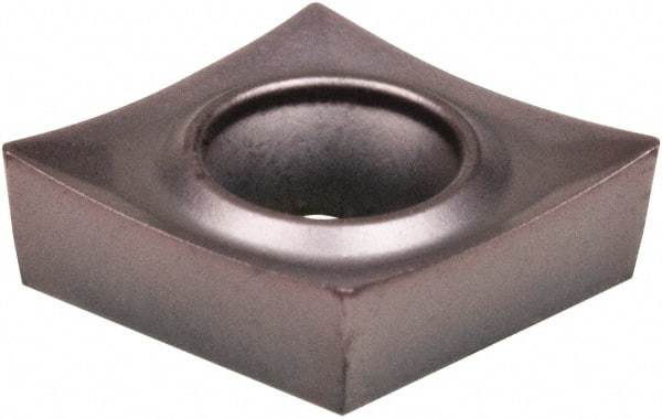 Kennametal - CCGT430.5 HP Grade KCU25 Carbide Turning Insert - AlTiN Finish, 80° Diamond, 1/2" Inscr Circle, 3/16" Thick, 0.008" Corner Radius - Americas Industrial Supply