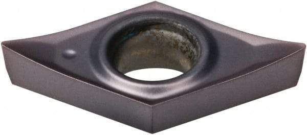 Kennametal - DCGT32.51 HP Grade KCU10 Carbide Turning Insert - AlTiN Finish, 55° Diamond, 3/8" Inscr Circle, 5/32" Thick, 1/64" Corner Radius - Americas Industrial Supply