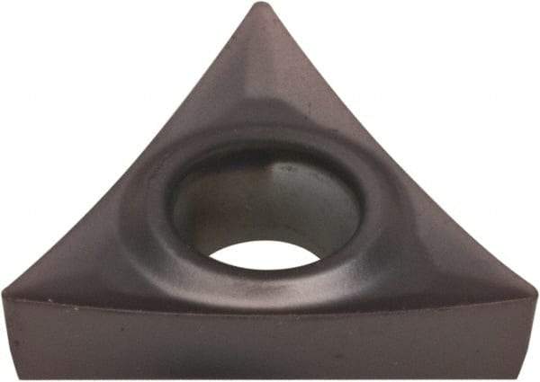 Kennametal - TCGT21.51 HP Grade KCU10 Carbide Turning Insert - AlTiN Finish, 60° Triangle, 1/4" Inscr Circle, 3/32" Thick, 1/64" Corner Radius - Americas Industrial Supply