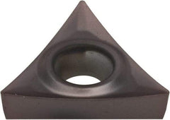 Kennametal - TCGT21.51 HP Grade KCU10 Carbide Turning Insert - AlTiN Finish, 60° Triangle, 1/4" Inscr Circle, 3/32" Thick, 1/64" Corner Radius - Americas Industrial Supply