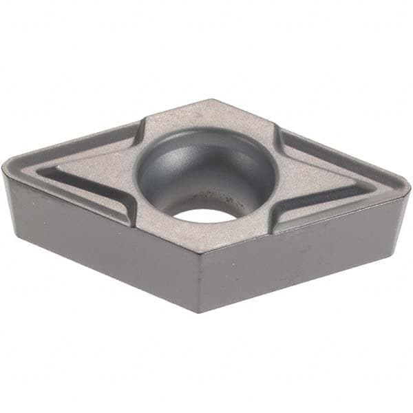 Kennametal - DCMT32.52 MW Grade KCU10 Carbide Turning Insert - AlTiN Finish, 55° Diamond, 3/8" Inscr Circle, 5/32" Thick, 1/32" Corner Radius - Americas Industrial Supply