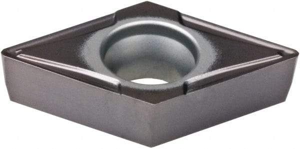 Kennametal - DCMT32.51 FW Grade KCU10 Carbide Turning Insert - AlTiN Finish, 55° Diamond, 3/8" Inscr Circle, 5/32" Thick, 1/64" Corner Radius - Americas Industrial Supply