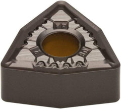 Kennametal - WNMG432 FP Grade KCP25 Carbide Turning Insert - TiN Finish, 80° Trigon, 1/2" Inscr Circle, 3/16" Thick, 1/32" Corner Radius - Americas Industrial Supply