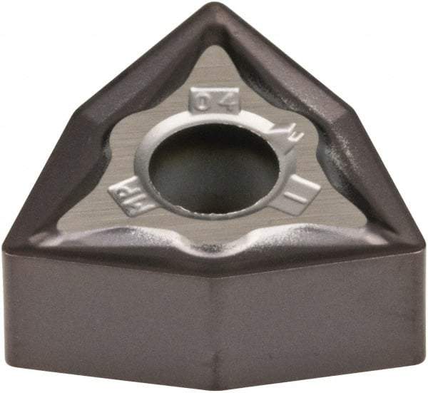 Kennametal - WNMG433 MP Grade KCU10 Carbide Turning Insert - AlTiN Finish, 80° Trigon, 1/2" Inscr Circle, 3/16" Thick, 3/64" Corner Radius - Americas Industrial Supply