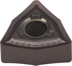 Kennametal - WNMG332 MS Grade KCU25 Carbide Turning Insert - AlTiN Finish, 80° Trigon, 3/8" Inscr Circle, 3/16" Thick, 1/32" Corner Radius - Americas Industrial Supply