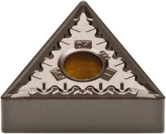 Kennametal - TNMG332 FP Grade KCP10 Carbide Turning Insert - TiN Finish, 60° Triangle, 3/8" Inscr Circle, 3/16" Thick, 1/32" Corner Radius - Americas Industrial Supply