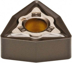 Kennametal - WNMG433 MP Grade KCP10 Carbide Turning Insert - TiN Finish, 80° Trigon, 1/2" Inscr Circle, 3/16" Thick, 3/64" Corner Radius - Americas Industrial Supply