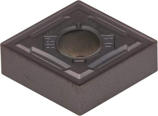 Kennametal - CNMG643 RP Grade KCU25 Carbide Turning Insert - AlTiN Finish, 80° Diamond, 3/4" Inscr Circle, 1/4" Thick, 3/64" Corner Radius - Americas Industrial Supply