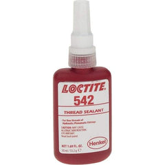 Loctite - 50 mL, Red, Medium Strength Thread Sealant - Series 542 - Americas Industrial Supply