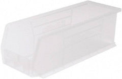 Akro-Mils - 50 Lb. Load Capacity, 14-3/4" Deep, Clear Polymer Hopper Stacking Bin - 5" High x 5-1/2" Wide x 14-3/4" Long - Americas Industrial Supply
