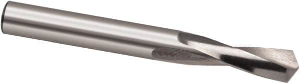 Guhring - 17mm 118° Spiral Flute High Speed Steel Screw Machine Drill Bit - Bright Finish, Right Hand Cut, 60mm Flute Length, 119mm OAL, Cone Relief Point, Straight Shank - Americas Industrial Supply