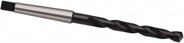 Guhring - 12.1mm, 1MT 118° Point Cobalt Taper Shank Drill Bit - Oxide Finish, 101mm Flute Length, 182mm OAL, Spiral Flute, Series 345 - Americas Industrial Supply
