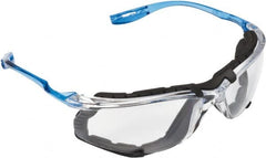 3M - Gray Lenses, Framed Safety Glasses - Scratch Resistant, Clear Polycarbonate Frame, Size Universal, Wrap Around - Americas Industrial Supply