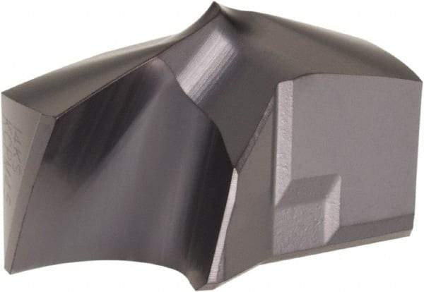 Kennametal - Series KSEM Plus, 25.4mm Diam Grade KCPM45 140° Replaceable Drill Tip - Carbide, TiAlN Finish, 5 Seat Size - Americas Industrial Supply