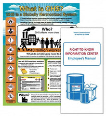 NMC - GHS General Safety & Accident Prevention Training Kit - English, 18" Wide x 24" High, White Background, Includes What is GHS Poster & Booklets - Americas Industrial Supply