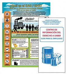 NMC - GHS General Safety & Accident Prevention Training Kit - Spanish, 18" Wide x 24" High, White Background, Includes Poster & Booklets - Americas Industrial Supply