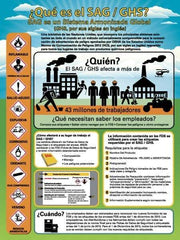 NMC - GHS General Safety & Accident Prevention Training Kit - Spanish, 18" Wide x 24" High, Blue Background - Americas Industrial Supply