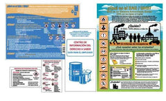 NMC - GHS General Safety & Accident Prevention Training Kit - Spanish, 18" Wide x 24" High, White Background, Includes What is GHS Poster, GHS Pictogram, Booklets, Wallet Cards - Americas Industrial Supply