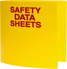 NMC - 3-1/2 Inch Wide x 3 Inch Ring Diameter x 11-1/2 Inch High, SDS Ring Binder - 600 Binder Sheet Capacity, Yellow, Binder with Chain, English - Americas Industrial Supply