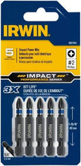 Irwin - #2 Phillips Screwdriver Bit - 1/4" Hex Drive, 2" OAL - Americas Industrial Supply