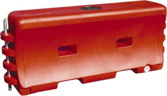 VizCon - 32" High x 6' Max Width Barrier - Low Density Polyethylene, Orange - Americas Industrial Supply