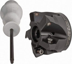 Kennametal - 2-1/2" Cut Diam, 0.138" Max Depth, 1" Arbor Hole, 5 Inserts, XE 16 Insert Style, Indexable Copy Face Mill - C7792VXE16-A2.5Z05R Cutter Style, 1.574" High, Through Coolant, Series 7792 - Americas Industrial Supply