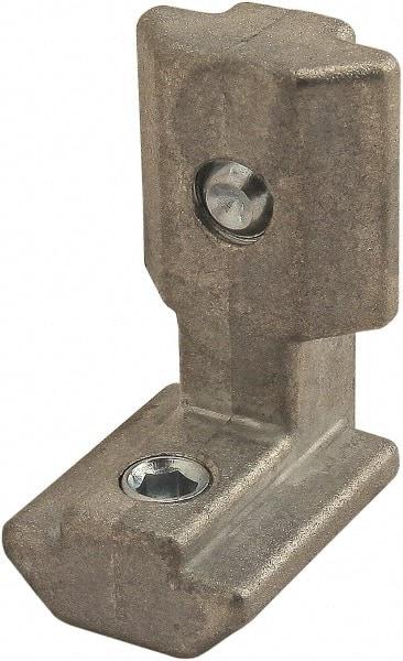 80/20 Inc. - 21mm Wide, Open Shelving Inside to Outside Hidden Corner Connector - Zinc, Clear Finish, 30mm Long, Use with 30/40 Series - Americas Industrial Supply