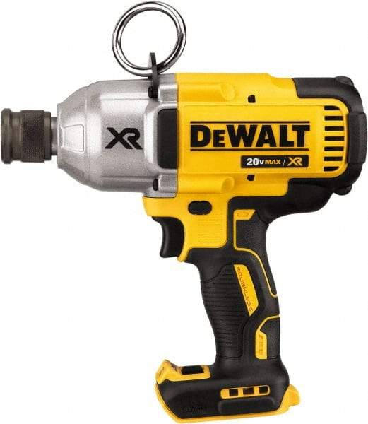 DeWALT - 7/16" Drive 20 Volt Mid-Handle Cordless Impact Wrench & Ratchet - 400/900/1,200 RPM, 0 to 2,400 BPM, 500 Ft/Lb Torque, Lithium-Ion Batteries Not Included - Americas Industrial Supply