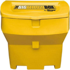 Meyer Products - 600 Lb Load Capacity Yellow Polymer Cargo Box - Stacking, 32" Long x 23" Wide x 20" High, Lid Included - Americas Industrial Supply