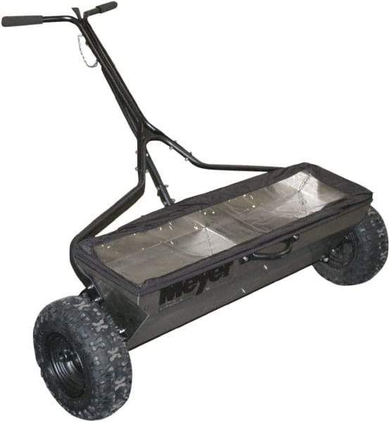 Meyer Products - 100 Lb Stainless Steel Walk Behind Drop Landscape Spreader - 13" Pneumatic Wheels - Americas Industrial Supply