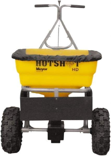 Meyer Products - 100 Lb Polypropylene Stainless Steel Walk Behind Broadcast Landscape Spreader - 13" Pneumatic Wheels - Americas Industrial Supply