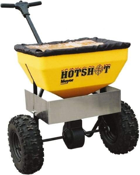 Meyer Products - 70 Lb Carbon Steel & Polypropylene Walk Behind Broadcast Landscape Spreader - 13" Pneumatic Wheels - Americas Industrial Supply