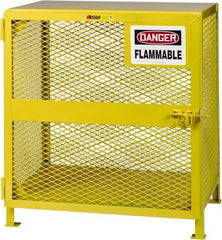 Little Giant - 2, 3 Cylinder, Yellow Cylinder Storage Unit - 36" Wide x 40" High x 24" Deep - Americas Industrial Supply
