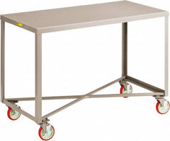 Little Giant - Mobile Table - Steel, Gray, 60" Long x 24" Deep x 34" High - Americas Industrial Supply