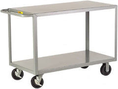 Little Giant - 3,600 Lb Capacity, 30" Wide x 65-1/2" Long x 36" High Shelf Cart - 2 Shelf, Steel - Americas Industrial Supply